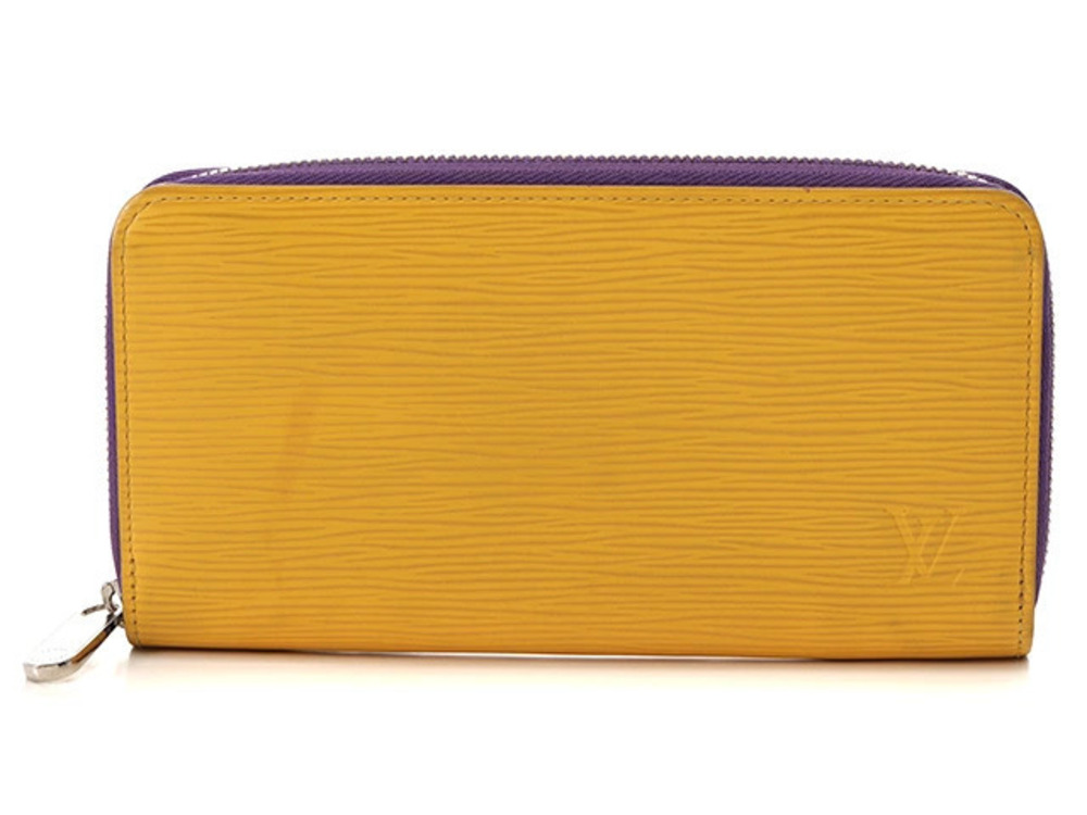 LOUIS VUITTON Zippy Wallet Round Zipper Long Epi Tassili Yellow